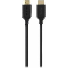 Mey İthalat Ethernet Destekli HDMI Kablosu, M/m, Altın Kaplama Konnektörler, 1 M, Siyah