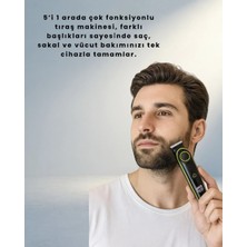 TCX Profesyonel Erkek Tıraş Makinesi 5 Başlık ile Saç ve Sakal Şekillendirici