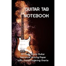 Mey İthalat Gitar Tab Nota Defteri, A5 Format, 110 Premium Sayfa, Boş Tablature ve Akor Kutuları, 6 Satır Tab