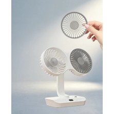 TCX Döner Masaüstü Fan USB Şarjlı 720° Çift Taraflı Serinlik