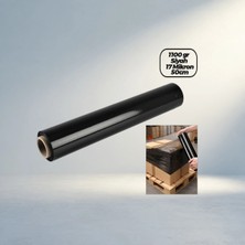 TCX Palet Streç Film Siyah Renk 50CM 17 Mikron Kalınlıkta 6'lı Paket