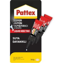 Mey İthalat Süper Yapıştırıcı Mini Trio, Çok Amaçlı Güçlü Yapıştırıcı, Özel Kapağıyla Kolay Kullanımlı Hızlı Yapıştırıcı, 3X1G