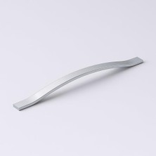Mey İthalat 320 mm Gümüş Metal Sümbül Düz Krom Kulp Mobilya Çekmece Dolap Kapak Kulpu Modern Mutfak Kulpları