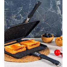 Mey İthalat ST-101 Granit Döküm Ocak Üstü El Tost Makinesi