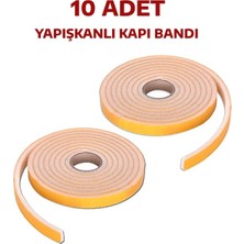 Mey İthalat Yapışkanlı Kapı Bandı Isı Yalıtım Süngeri, 10 Adet