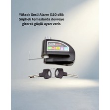 TCX Güvenlik Alarmı Titreşim Sensörlü Disk Kilidi 7 mm Motosiklet