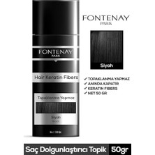 Mey İthalat Saç Dolgunlaştırıcı Keratin Fibers Siyah Topik Saç Tozu 50 G Siyah