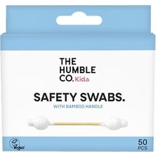 Mey İthalat Cotton Swabs Kids Safety Swabs 50 Pcs Çocuklar Için Emniyetli Kulak Çubuğu Beyaz; Çevre Dostu Pamuklu Kulak Çubukları, Plastik Içermeyen Ambalaj, Doğal Renkli Pamuktan Kulak Çubukları