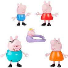 Mey İthalat Peppa'nın 5 Kişilik Ailesi ve Bebek Evie, El Ele Tutulabilen Hareketli Figürler, 3 Yaş ve Üzeri Çocuklar Için Okul Öncesi Oyuncak