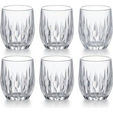 Mey İthalat 6'lı Kristal Görünümlü Cam Bardak Seti, Meşrubat, Su, Kahve ve Viski Bardağı Takımı, 320 ml