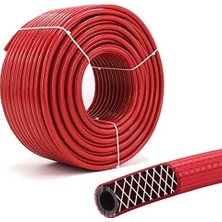 Mey İthalat 50 Metre Çelik Kompresör Hava Hortumu 8 mm Thermo Hortum Kırmızı