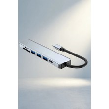 TCX Çok Fonksiyonlu 8 Portlu Type-C Hub Macbook Uyumlu
