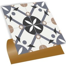 Mey İthalat Kendinden Yapışkanlı Palmet Desenli Pvc Karo ve Fayans Kaplama 30X30 cm (11 Adet) 1 M²