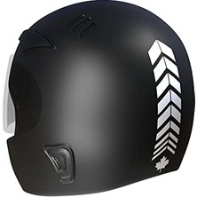 Mey İthalat 2 Adet Sport Kask, Araba Ayna Süt Beyaz Kask Stickerı