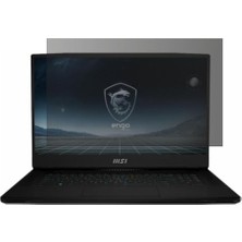 Mey İthalat Msi Creatorpro X17HX 17.3 Inç Uyumlu Hayalet Ekran Koruyucu, Anti-Spy Gizlilik, 9h Temperli Nano Kırılmaz Esnek Cam, Parlama Önleyici