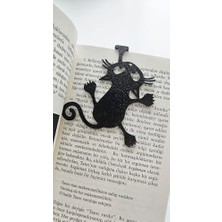 Mey İthalat Kitap, 3D Baskı Sevimli Tırmanan Kedi Ayracı Siyah 7'li Set Dayanıklı Plastik