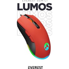 Mey İthalat Sgm-L1 Lumos Kırmızı 6400DPI Rgb Ledli Makrolu Gaming Oyuncu Mouse