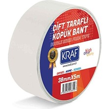 Mey İthalat Kraf Çift Taraflı Köpük Bant Metre, 38 mm x 5