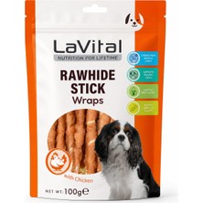 Mey İthalat Lavital Rawhide Stick With Chicken Tavuk Etli Köpek Ödül Çubuğu Yetişkin Köpekler Için 100G