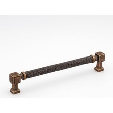 Mey İthalat 256 mm Metal Dayanıklı Talas Tırtıklı Antik Bakır Kulp Kulpları Mobilya Çekmece Dolap Kapak Kulpu