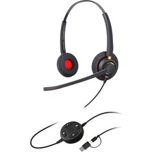 Mey İthalat UB805DM Professional Duo Yapay Zeka Gürültü Engelleyici USB Kulaklık