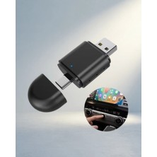 TCX Carplay Adaptörü Usb-A ve Type-C Uyumlu Hızlı Bağlantı (Kablosuz Model)