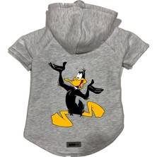 Mey İthalat Gri Duffy Kapüşonlu Polar Köpek ve Kedi Sweatshirt Elbisesi, Xs Beden