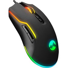 Mey İthalat SM-G14 Dusk USB Siyah 1600-7200 Dpi Rgb'li Gaming Oyuncu Mouse