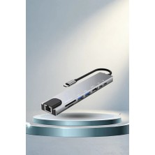TCX Çok Fonksiyonlu 8 Portlu Type-C Hub Macbook Uyumlu