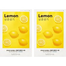 Mey İthalat Limon Özlü Airy Fit Sheet Mask Yaprak Maske, Koyu ve Mat Ciltler Için, 1AD, 2'li Paket
