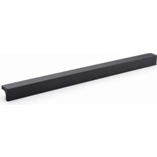 Mey İthalat Lada Mat Siyah Metal Uzun Mobilya Çekmece Dolap Kulpları Mutfak Dolabı Kapak Kulbu, 512 Mm, 51.2 cm