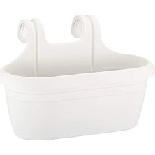 Mey İthalat Nergiz Kolay Askı Balkon Saksısı, 40 Cm, 6,5 L, Denge Aparatlı