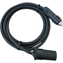 Mey İthalat Araç Çakmaklık Uzatma Kablosu 12-24 V 16 Amper 2 X1,5 mm Ttr Bakır 2 Mt-Siyah