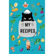 Mey İthalat Independently Published My Recıpes Book With Cute Little Cat Light Blue Cover: Create Your Own Cookbook, Cooking Journal, Or, Recipes. It My Book With Cute Lıttle Cats
