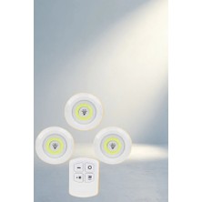 TCX Kumandalı Spot LED Lamba Seti 3'lü Paket Mutfak ve Banyo Için