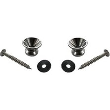Mey İthalat Pm1-2x Silver Metal Gitar Askı Pimi, Omuz Askısı Takmak Için Vida Pim (2 Adet)