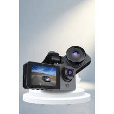 Gees Global Geniş Açılı Araç Içi Kamera 3 Kameralı Full Hd