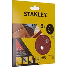 Mey İthalat STA32007 Zımpara, Kırmızı, 5 Adet, 80G 115 mm