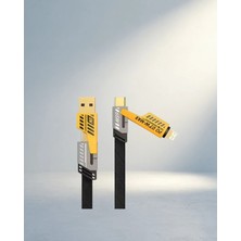 Gees Global USB Hızlı Şarj Kablo 1.2m 4'ü 1 Arada Çoklu Bağlantı