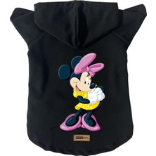 Mey İthalat Siyah Minnie Xl Beden Kapüşonlu Polar Köpek ve Kedi Sweatshirtü