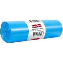 Mey İthalat Jumbo Endüstriyel Çöp Torbası 10'lu 80X110 cm Dayanıklı ve Sızdırmaz Çift Katlı Geri Dönüştürülebilir