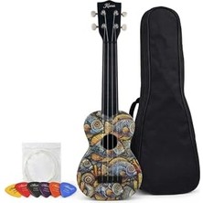 Mey İthalat Balık Desenli Kapaklı Soprano Ukulele