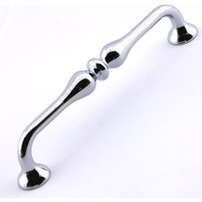Mey İthalat 10 Adet Krom Renk Metal Yayık Mobilya Kulpu, 160 mm