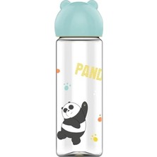 Mey İthalat We Bare Bears Panda Figürlü, Kapaklı 500 ml Plastik Şişe