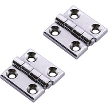 Mey İthalat Metal 2 Adet 30X30 mm Gümüş Yaprak Menteşe Krom Kapi Pencere Dolap Mobilya Kapak Menteşe Bağlantı