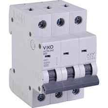 Mey İthalat 4VTB-3B50 Otomatik Sigorta, 4,5ka, B Tipi, 3 Kutup, 50A