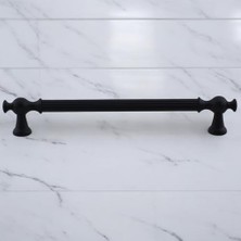 Mey İthalat Kudret (192 mm - 19.2 Cm) Mat Siyah Metal Mobilya Mutfak Çekmece Dolap Dolabı Kulbu Kulpu Kulpları