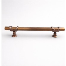 Mey İthalat Modern Dolap Gardırop Vestiyer Mutfak Kapak Kulbu 128 mm Arsin Soft Parlak Antik Bakır Çekmece Kulp