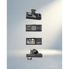 Gees Global Üç Kameralı Oto Kamera 2.0 Inç LCD Ekran ile 1080P Full Hd