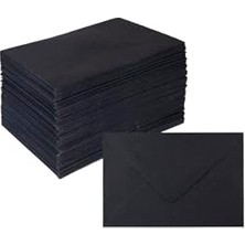 Mey İthalat Siyah Mini Zarf, 100 Adet, 7x9 cm 12991453100